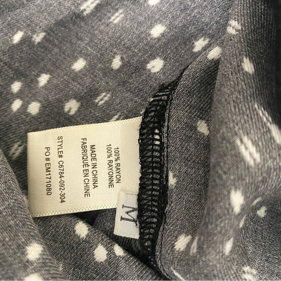 Cloth and Stone Anthropologie Black and White Polka Tunic dress size M - Picture 5 of 5